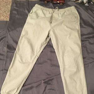 Iron Co. Med khaki pants w/elastic waist/ankles.